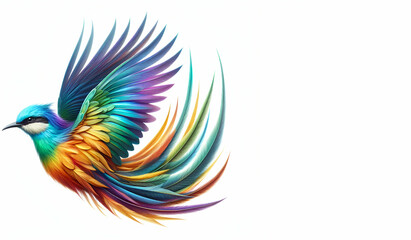 Obraz premium Abstract feather wings vector illustration, generative ai