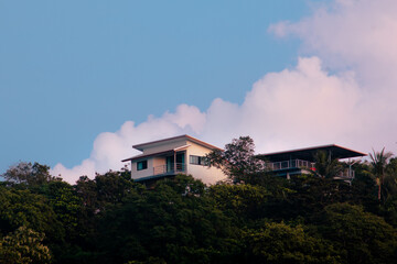 Fototapeta na wymiar house on the top of island
