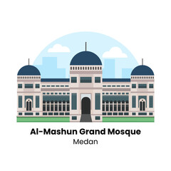 Indonesia Landmark - Medan Majesty: Al-Mashun Grand Mosque