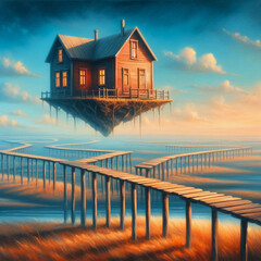 A house in the clouds. - 786913151