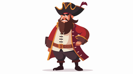 Cartoon pirate vector isolated on white background. f