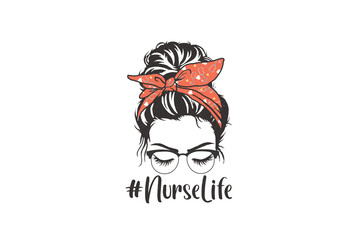 Retro Nurse Sublimation T shirt design, 