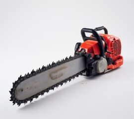 A chainsaw with white background
