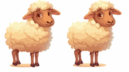 Cartoon sheep character. Vector illustration. Vector