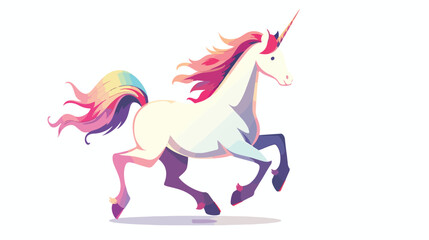 Cartoon Unicorn From the background Vector Illustration fla