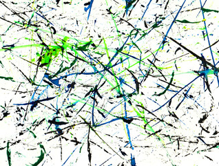 水彩絵の具のスパッタリング