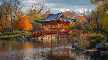 Serene Sanctuary: A Japanese Garden Reflects Tranquility at Dawn
