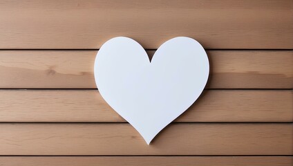 heart on wooden background with copy space 