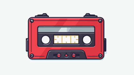Cassette line and fill style icon design Music sound