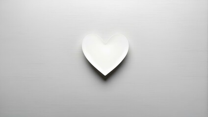 Obraz premium white paper with heart on a background with copy space 