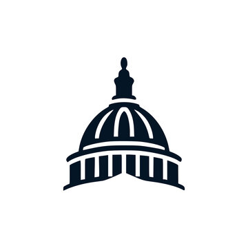 capitol building logo vector illustration template design