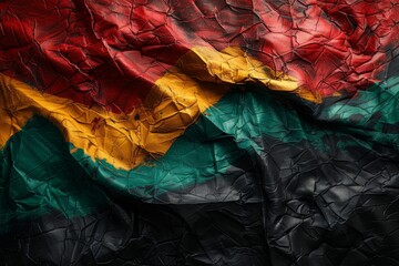 Background in African colors, yellow, green, red and black . Background symbolizing the abolition of slavery in the USA