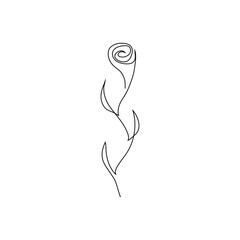 flower one line drawing vector good for your project.