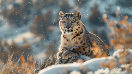 A leopard with the snowflake