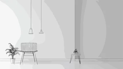 Poster Chair and rom lighting. Home decoration minimalist co © Aina