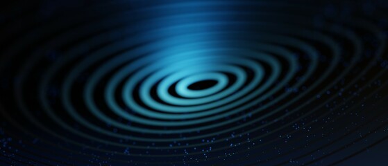 Abstract futuristic - technology with polygonal shapes on dark blue background. Design digital technology concept. 3d illustration.