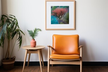 A wooden chair and table sit peacefully in a sunlit room, casting soft shadows on the floor