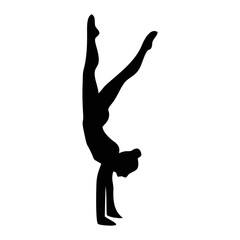 silhouette of a person dancing
