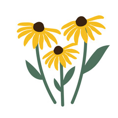 Vector Sunflower Isolated Clipart Element Illustration for Crafts Art Projects