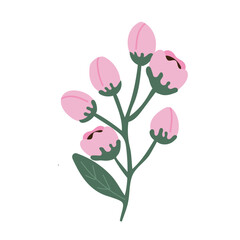 Vector Pink Bouquet Flower Isolated Clipart Element