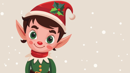 Christmas Elf Boy. Illustration of christmas greeting