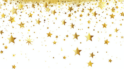 Christmas gold starry background. flat vector isolated