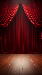 Red curtain background