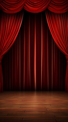 Red curtain background