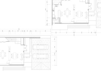 Floor plan designed building on the drawing.