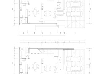 Floor plan designed building on the drawing.