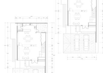 Floor plan designed building on the drawing.
