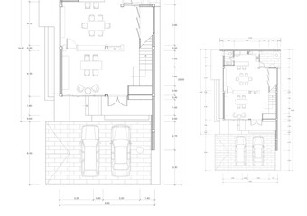 Floor plan designed building on the drawing.