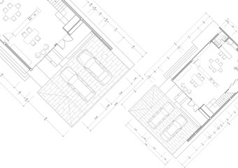 Floor plan designed building on the drawing.