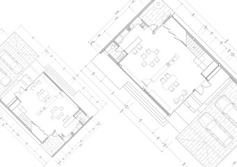 Floor plan designed building on the drawing.