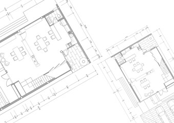 Floor plan designed building on the drawing.