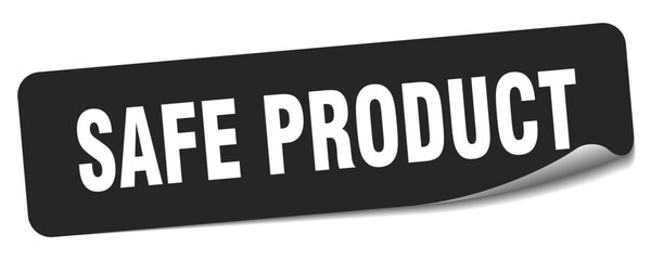 safe product sticker. safe product label