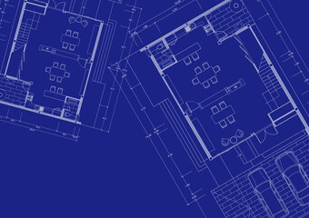 Floor plan designed building on the drawing.