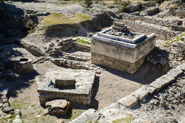 Troy, holy place remains. Hisarlik, Canakkale, Turkey (Turkiye)