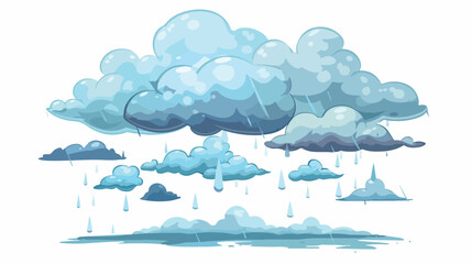 Cloud weather climate cartoon image flat vector isolated