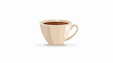 Coffee cup icon flat vector isolated on white background