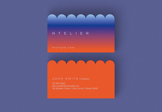 Striking Business Card with Color Gradient