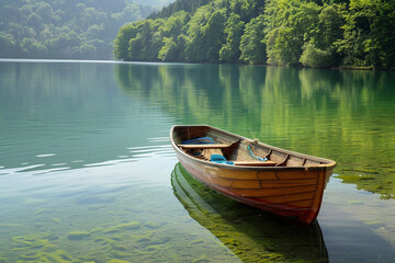 Fototapeta premium boat on the lake