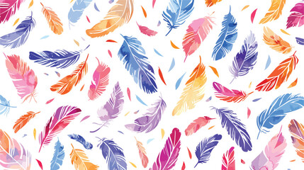 Colorful feathers. Prints of Colored feathers Design