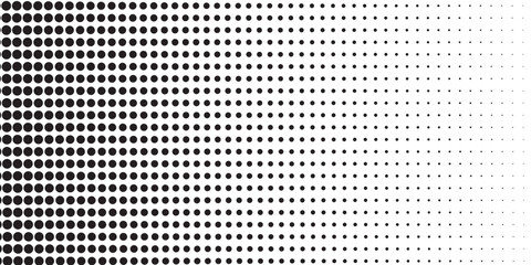 Basic halftone dots effect in black and white color. Halftone effect. Dot halftone. Black white halftone.Background with monochrome dotted texture. Polka dot pattern template vector black 