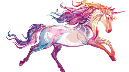 Obraz na płótnie Canvas Colorful unicorn vector art illustration Vector illustration