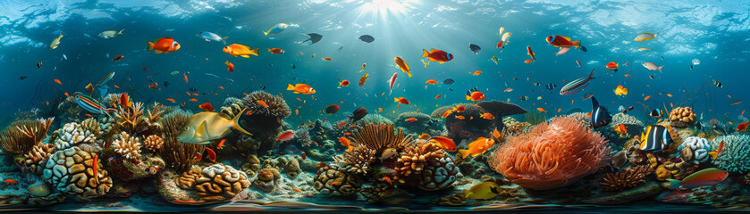 Vibrant Coral Reef Ecosystem Underwater