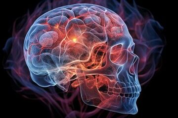 Obraz premium x ray of human brain