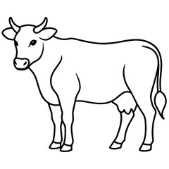 cow isolated mascot,cow silhouette,cow vector,icon,svg,characters,Holiday t shirt,black cow drawn trendy logo Vector illustration,cow line art on a white background