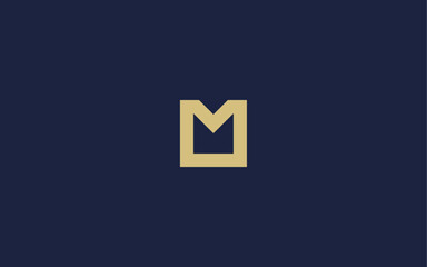 letter m with square logo icon design vector design template inspiration