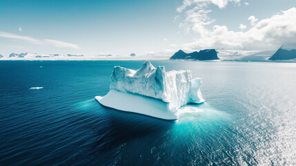 氷山の壮大な景色と温暖化 beautiful glacier and global warming